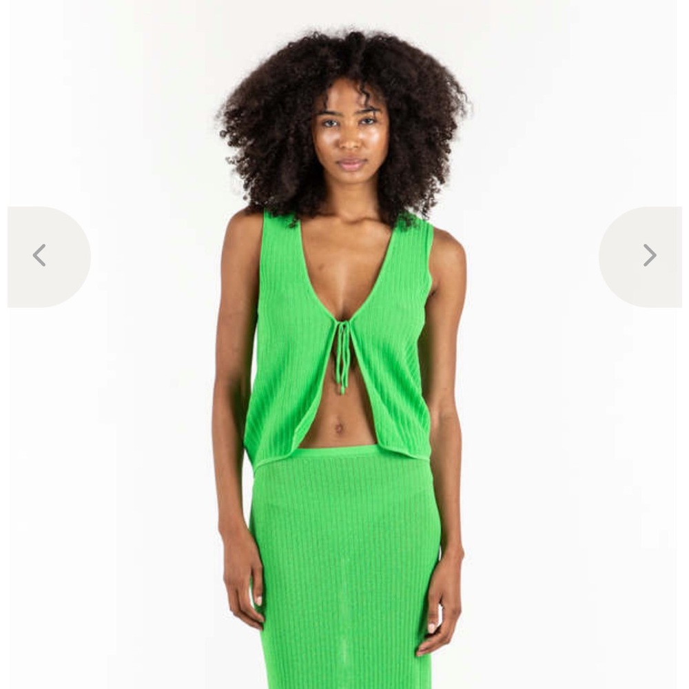 LESET Jasmine Pointelle Top & Skirt Set, Size Small & Medium